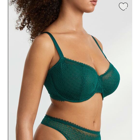 BARE 36DD The Push-Up Without Padding Bra NEW bare necessities B10249 GREEN sexy - Picture 4 of 11